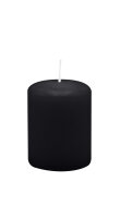 Stumpenkerzen 80 x  Ø 60 mm, Schwarz, 16 Stück