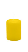Stumpenkerzen 80 x  Ø 60 mm, Zitrone Gelb, 16...