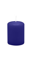Stumpenkerzen 80 x  Ø 60 mm, Royalblau, 16 Stück