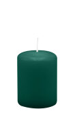 Stumpenkerzen 80 x  Ø 60 mm, Dunkelgrün, 16...