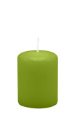 Stumpenkerzen 80 x  Ø 60 mm, Limonegrün, 16...