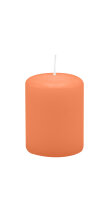 Stumpenkerzen 80 x  Ø 60 mm, Lachs, 16 Stück
