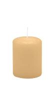 Stumpenkerzen 80 x  Ø 60 mm, Beige, 16 Stück