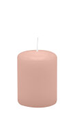Stumpenkerzen 80 x  Ø 60 mm, Taupe Rose, 16...