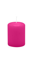 Stumpenkerzen 80 x  Ø 60 mm, Fuchsia Pink, 16...