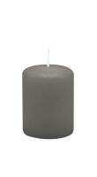 Stumpenkerzen 80 x  Ø 60 mm, Grau, 16 Stück