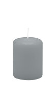 Stumpenkerzen 80 x  Ø 60 mm, Silbergrau, 16...
