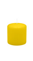 Stumpenkerzen 70 x  Ø 70 mm, Zitrone Gelb, 12...