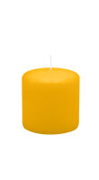 Stumpenkerzen 70 x  Ø 70 mm, Goldgelb, 12 Stück