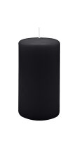 Stumpenkerzen 130 x  Ø 70 mm, Schwarz, 12 Stück