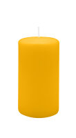 Stumpenkerzen 130 x  Ø 70 mm, Goldgelb, 12 Stück
