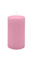 Stumpenkerzen 130 x  Ø 70 mm, Rosa, 12 Stück