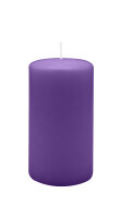 Stumpenkerzen 130 x  Ø 70 mm, Lila, 12 Stück