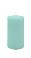 Stumpenkerzen 130 x  Ø 70 mm, Türkis, 12...