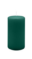 Stumpenkerzen 130 x  Ø 70 mm, Dunkelgrün, 12...
