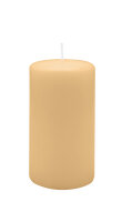 Stumpenkerzen 130 x  Ø 70 mm, Beige, 12 Stück