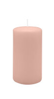 Stumpenkerzen 130 x  Ø 70 mm, Taupe Rose, 12...