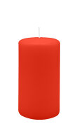 Stumpenkerzen 130 x  Ø 70 mm, Paprika Hellrot, 12...