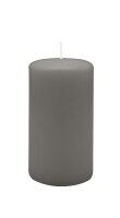 Stumpenkerzen 130 x  Ø 70 mm, Grau, 12 Stück