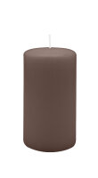 Stumpenkerzen 130 x  Ø 70 mm, Mocca, 12 Stück