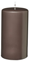 Stumpenkerzen (Flachkopf) Mocca 250 x Ø 80 mm, 4...