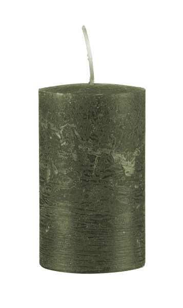 Kerzen Rustik Stumpen Olive 80 x Ø 60 mm, 1 Stück