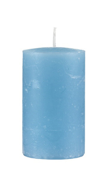 Kerzen Rustik Stumpen Ocean Blau 120 x Ø 60 mm, 1 Stück