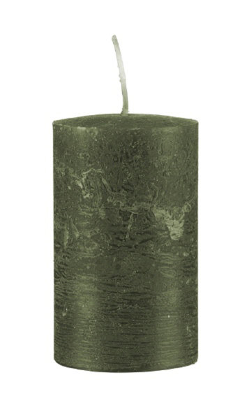 Kerzen Rustik Stumpen Olive 120 x Ø 60 mm, 1 Stück