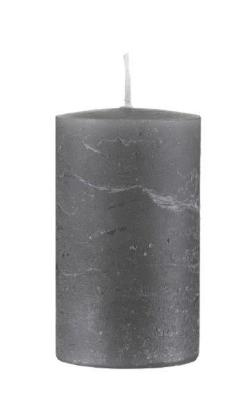 Kerzen Rustik Stumpen Grey Grau 150 x Ø 70 mm, 1 Stück