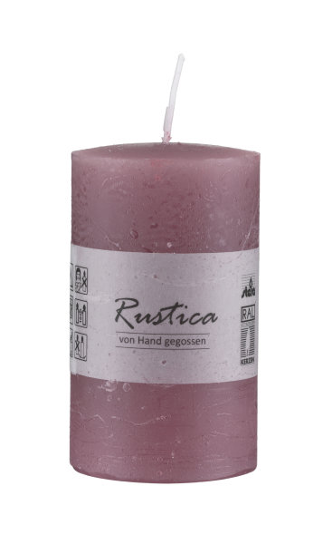 Kerzen Rustik Stumpen Altrosa 150 x Ø 70 mm, 1 Stück