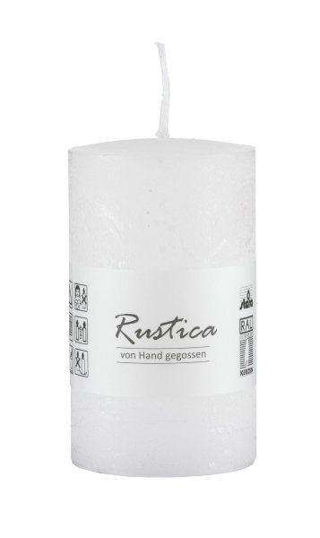 Kerzen Rustik Stumpen Weiß 200 x Ø 70 mm, 1 Stück