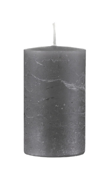 Kerzen Rustik Stumpen Grey Grau 250 x Ø 70 mm, 1 Stück