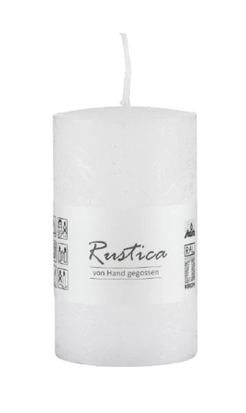 Kerzen Rustik Stumpen Weiß 250 x Ø 80 mm, 1 Stück