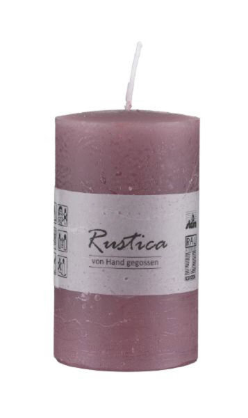 Kerzen Rustik Stumpen Altrosa 250 x Ø 80 mm, 1 Stück