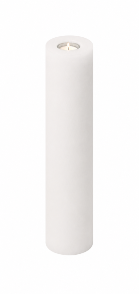 Rustik Kerzen mit Teelichteinsatz Weiß  300 x Ø 100 mm