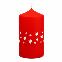 Weihnachtskerzen Sterne in Samt-Optik Rot 120 x 60 mm,...