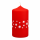 Weihnachtskerzen Sterne in Samt-Optik Rot 120 x 60 mm, 4er Set