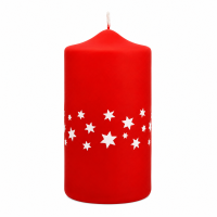 Weihnachtskerzen Sterne in Samt-Optik Rot 150 x 70 mm,...