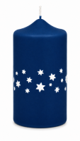 Weihnachtskerzen Sterne in Samt-Optik Midnight Blue 150 x...