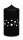 Weihnachtskerzen Sterne in Samt-Optik Schwarz 150 x 70 mm, 4er Set