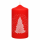Weihnachtskerzen Weihnachtsbaum in Samt-Optik Rot 120 x 60 mm, 4er Set