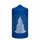 Weihnachtskerzen Weihnachtsbaum in Samt-Optik Midnight Blue 120 x 60 mm, 4er Set