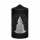 Weihnachtskerzen Weihnachtsbaum in Samt-Optik Schwarz 120 x 60 mm, 4er Set