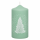 Weihnachtskerzen Weihnachtsbaum in Samt-Optik Salbei 120 x 60 mm, 4er Set