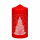 Weihnachtskerzen Weihnachtsbaum in Samt-Optik Rot 150 x 70 mm, 4er Set