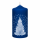 Weihnachtskerzen Weihnachtsbaum in Samt-Optik Midnight Blue 150 x 70 mm, 4er Set