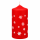 Weihnachtskerzen Schneeflocken in Samt-Optik Rot 150 x 70 mm, 4er Set