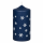 Weihnachtskerzen Schneeflocken in Samt-Optik Midnight Blue 150 x 70 mm, 4er Set