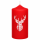 Weihnachtskerzen Geweih in Samt-Optik Rot 150 x 70 mm, 4er Set