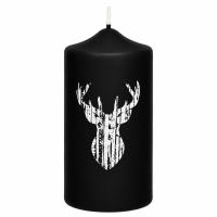 Weihnachtskerzen Geweih in Samt-Optik Schwarz 150 x 70...